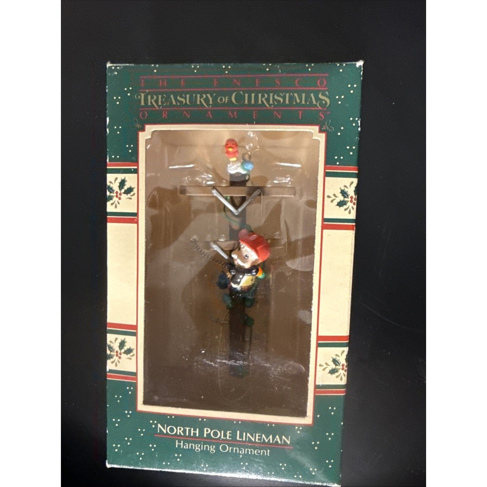 Vintage 1988 Enesco North Pole Lineman Ornament M. Gilmore Collection Classic